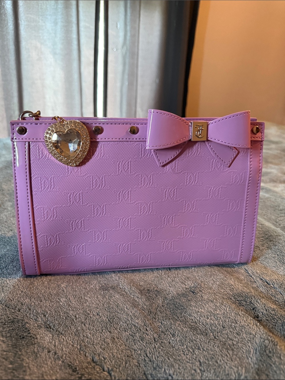 Juicy Couture Charming Lilac Bow Crossbody Bag NWOT